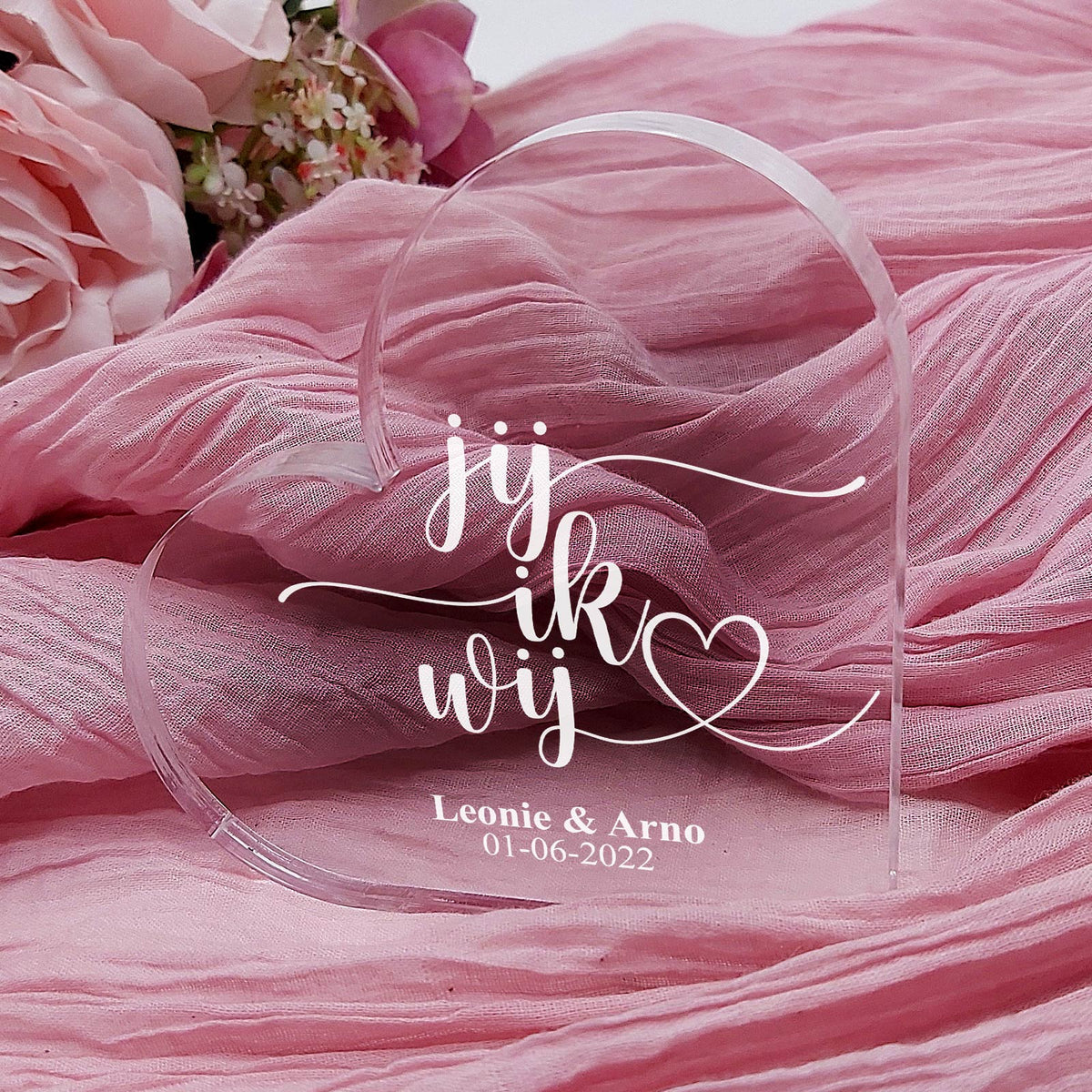 Jij, Ik, Wij Hart van Plexi Glas - Bella Mia