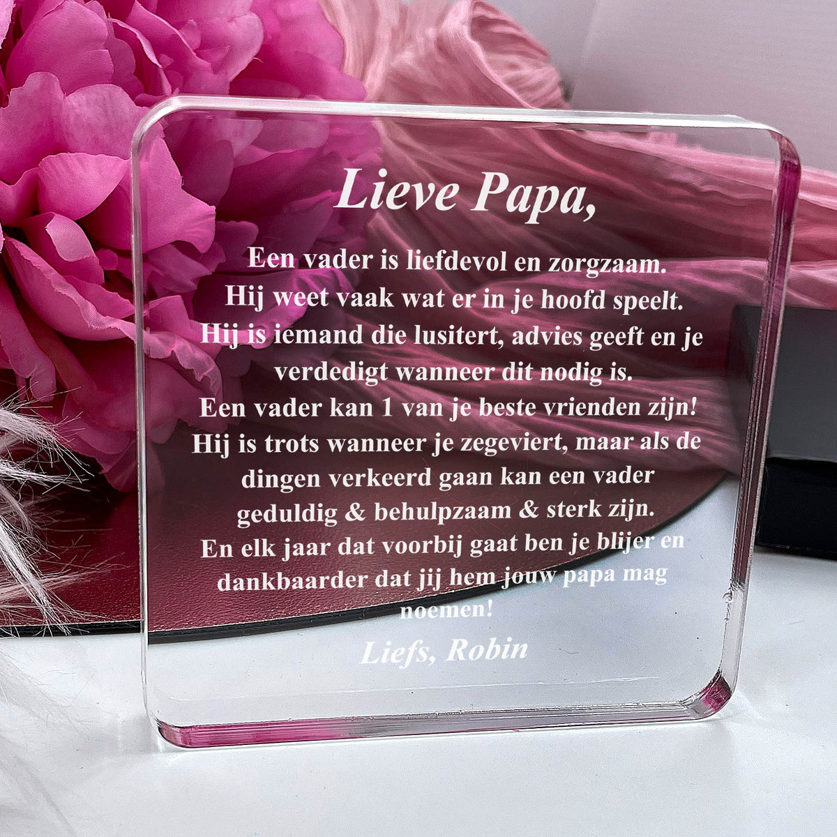 Jij mag hem jouw papa noemen! Plexi Glas Cadeau - Bella Mia