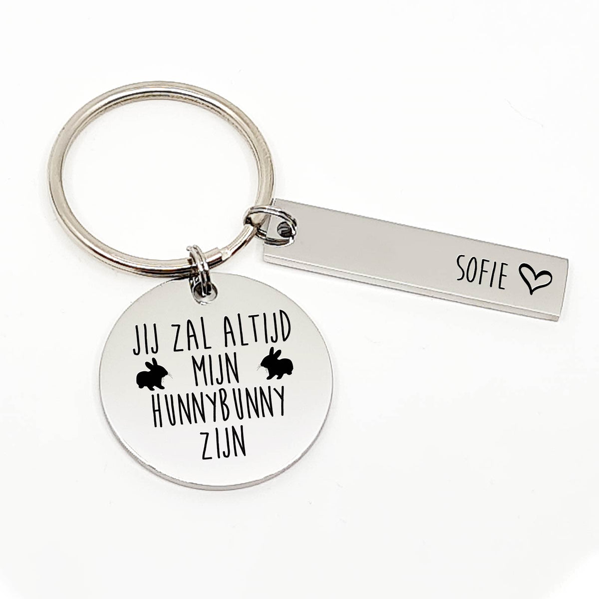 Jij Zal Altijd Mijn Hunnybunny Zijn Sleutelhanger - Bella Mia