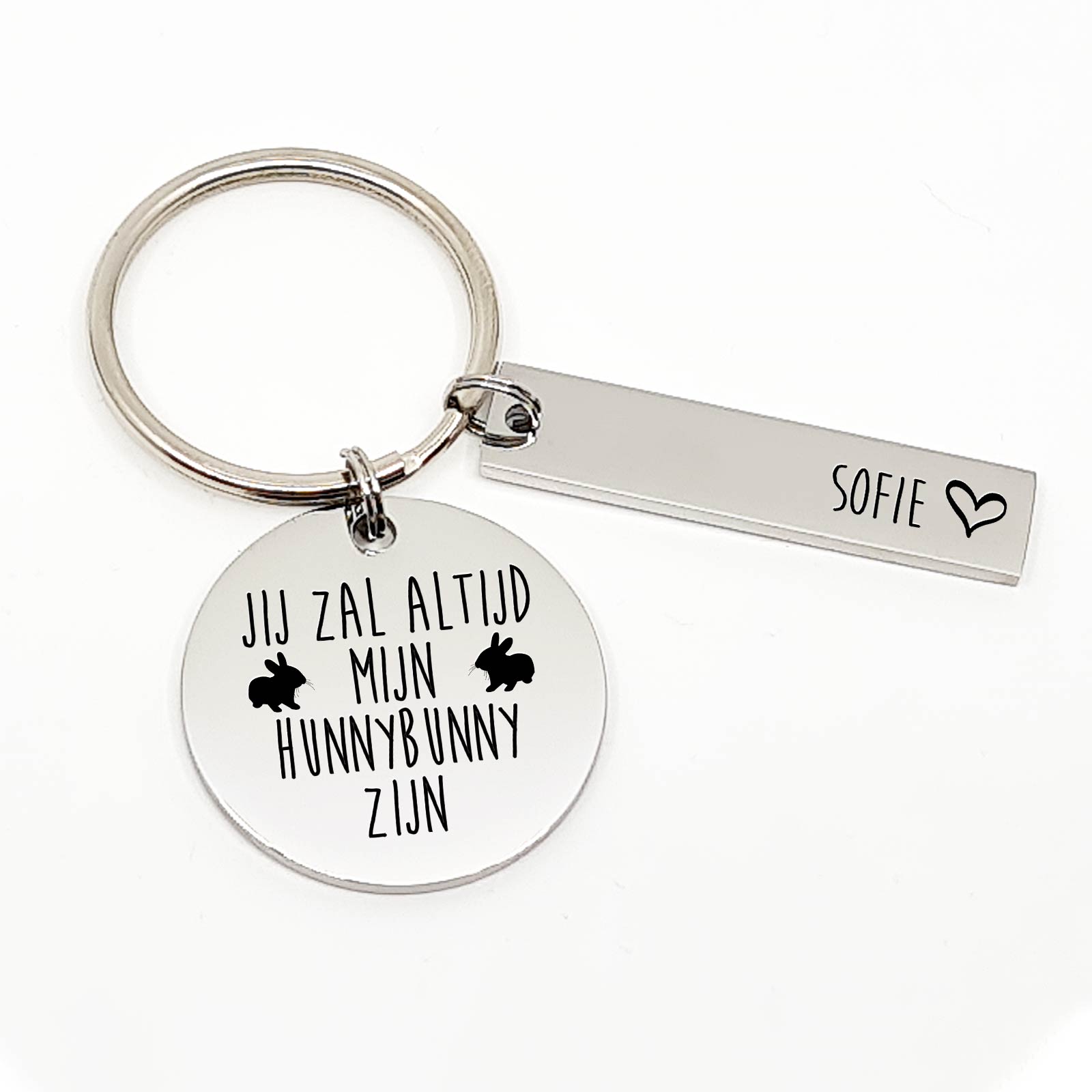 Jij Zal Altijd Mijn Hunnybunny Zijn Sleutelhanger - Bella Mia