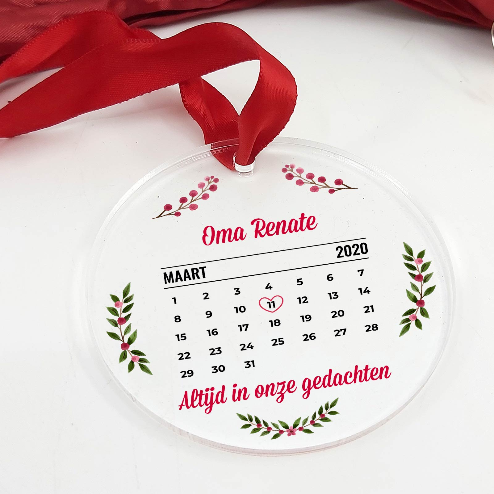 Kalender - Plexiglas Kerstbal - Bella Mia