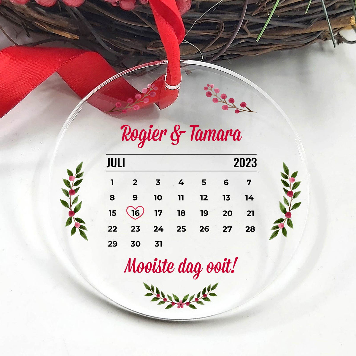 Kalender - Plexiglas Kerstbal - Bella Mia