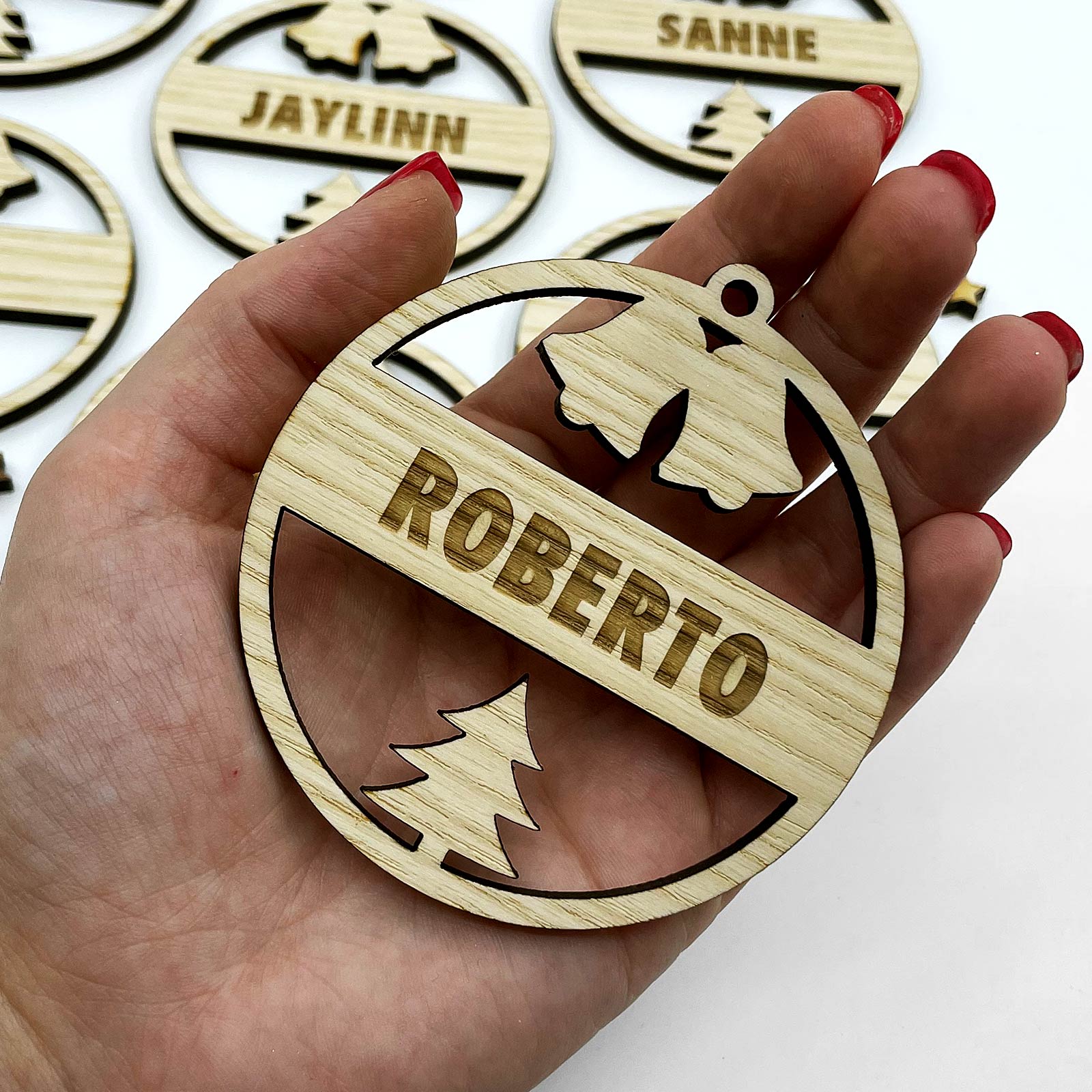 Kerstballen met eigen naam - Bella Mia