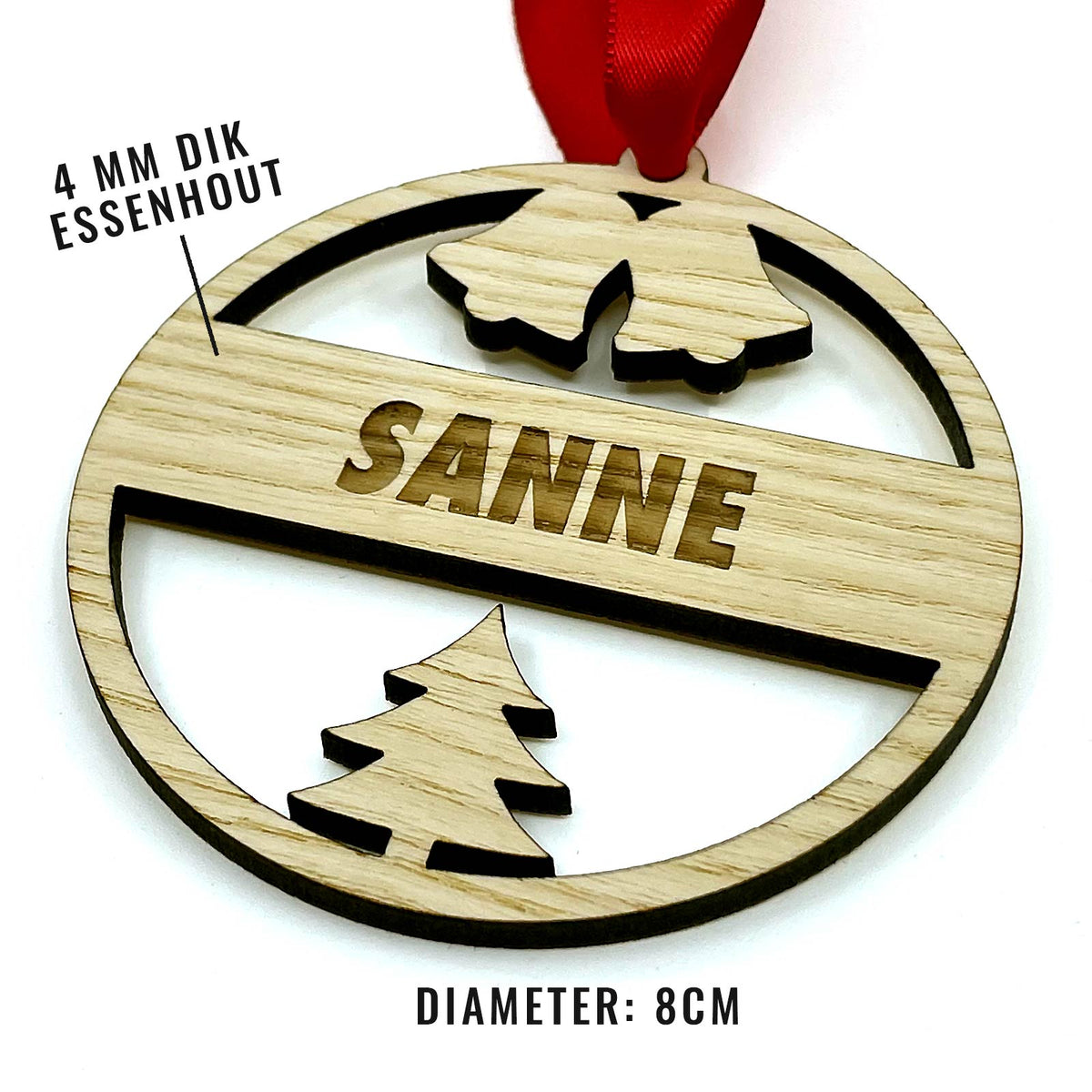 Kerstballen met eigen naam test - Bella Mia