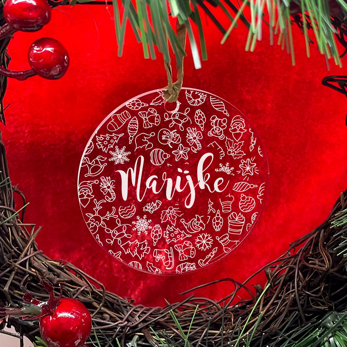 Kerstdoodles met Naam - Bella Mia