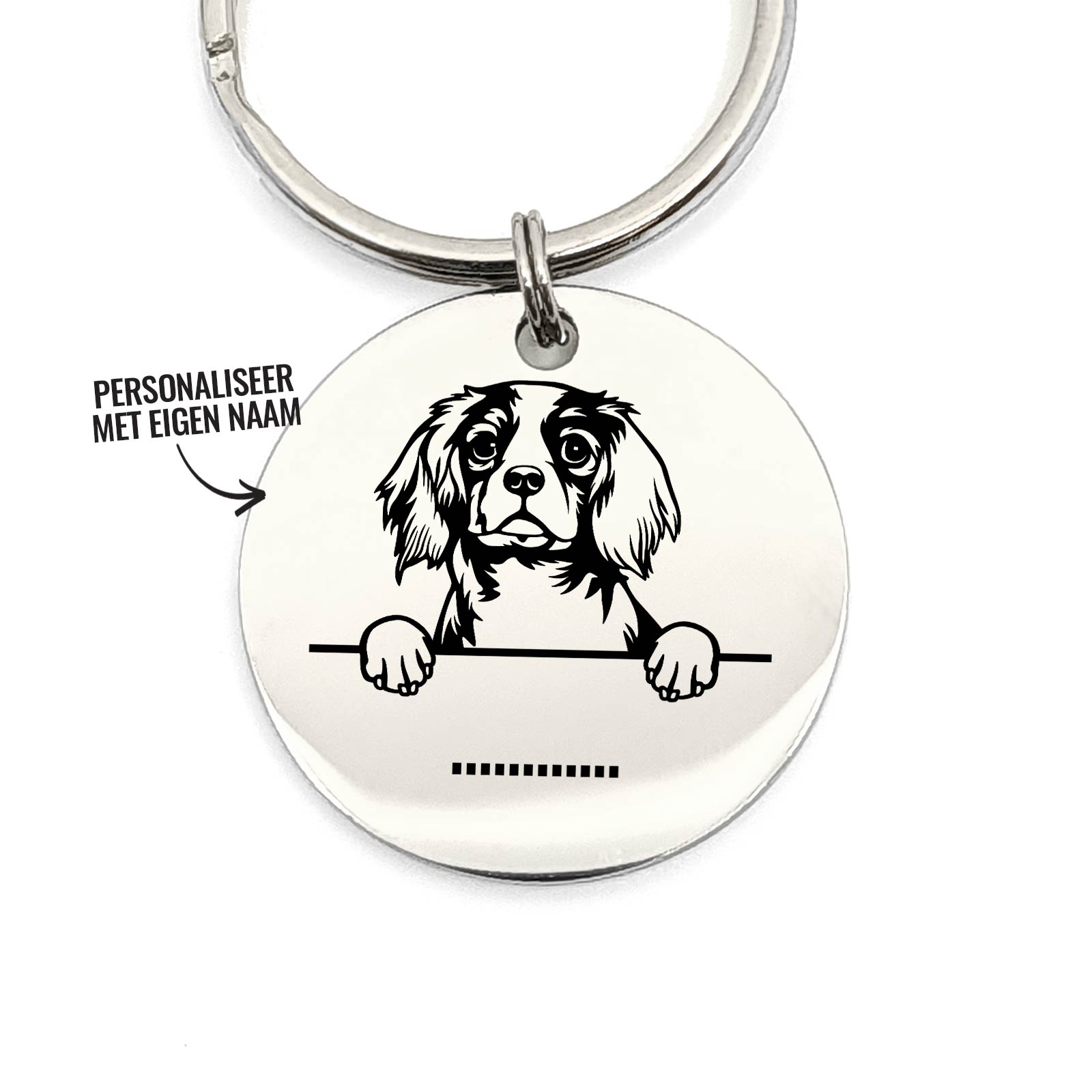 King Charles + Naam Sleutelhanger - Bella Mia