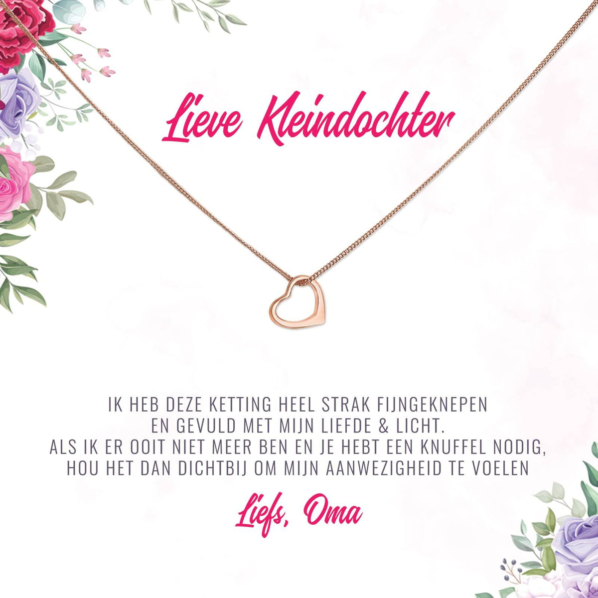 Kleindochter Fijngeknepen Ketting - Bella Mia