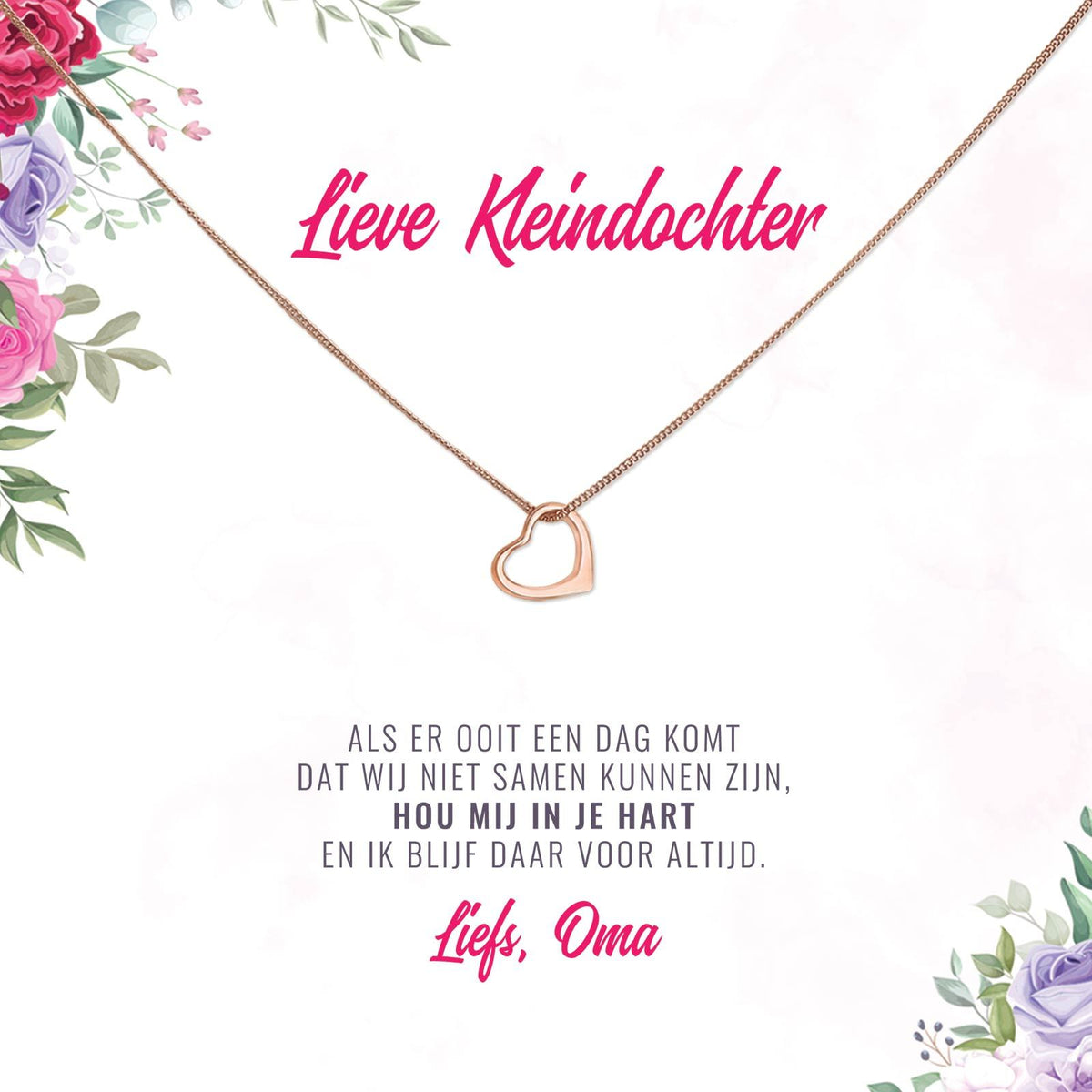 Kleindochter Hou Mij In Je Hart Ketting - Bella Mia