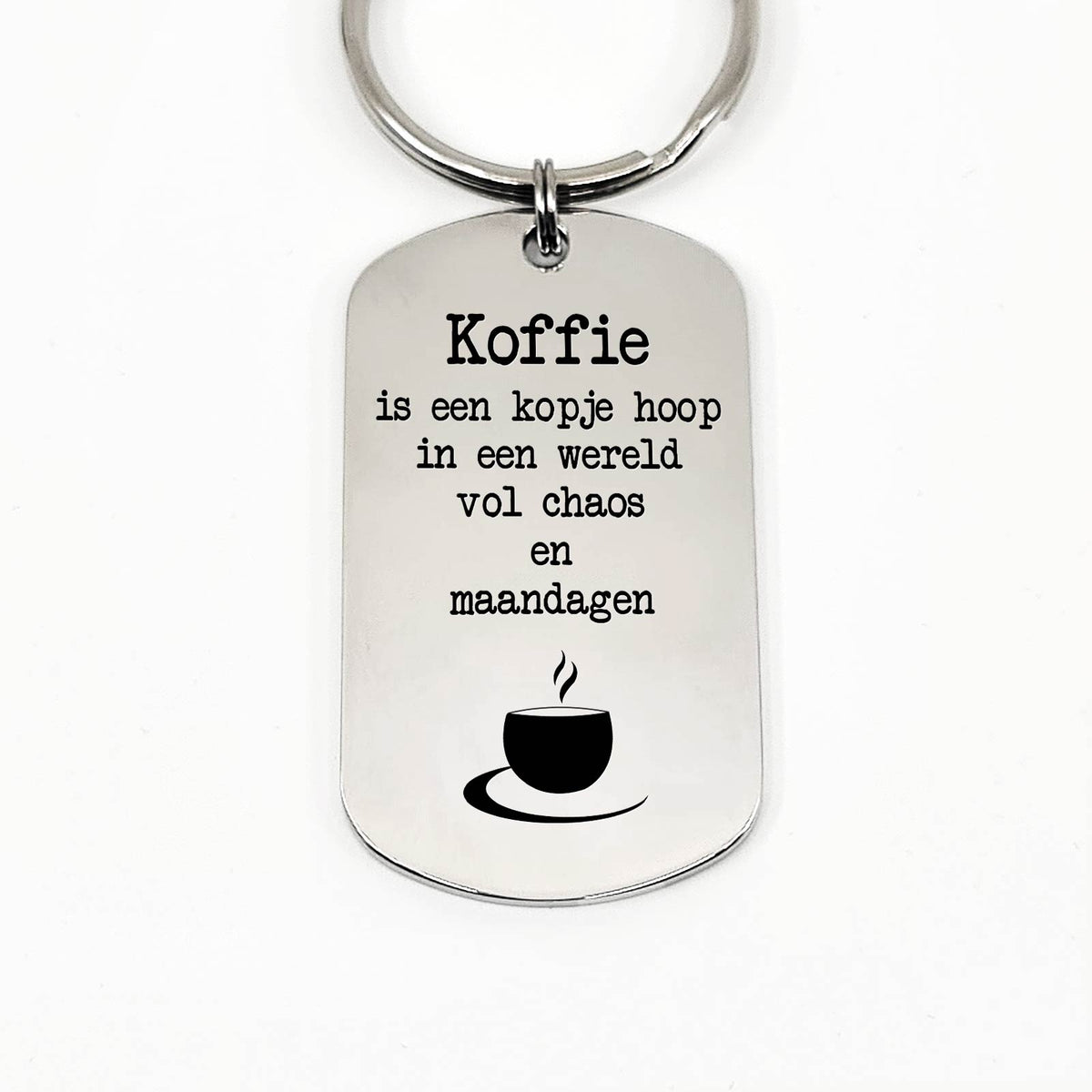 Koffie Is Een Kopje Hoop.. Sleutelhanger - Bella Mia