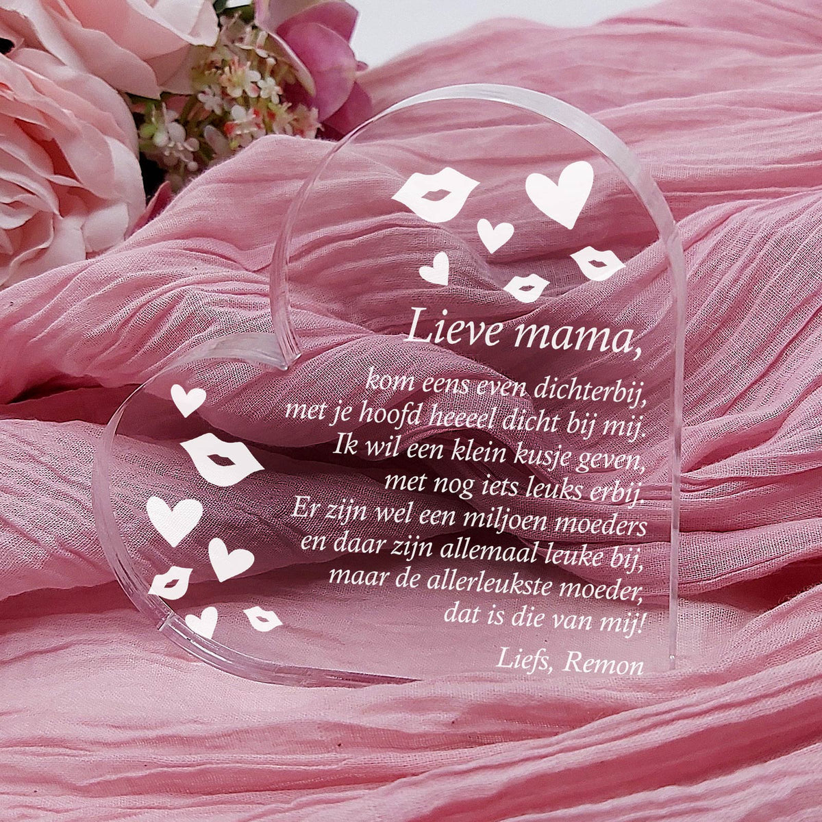 Kom eens even dichterbij Hart van Plexiglas - Bella Mia