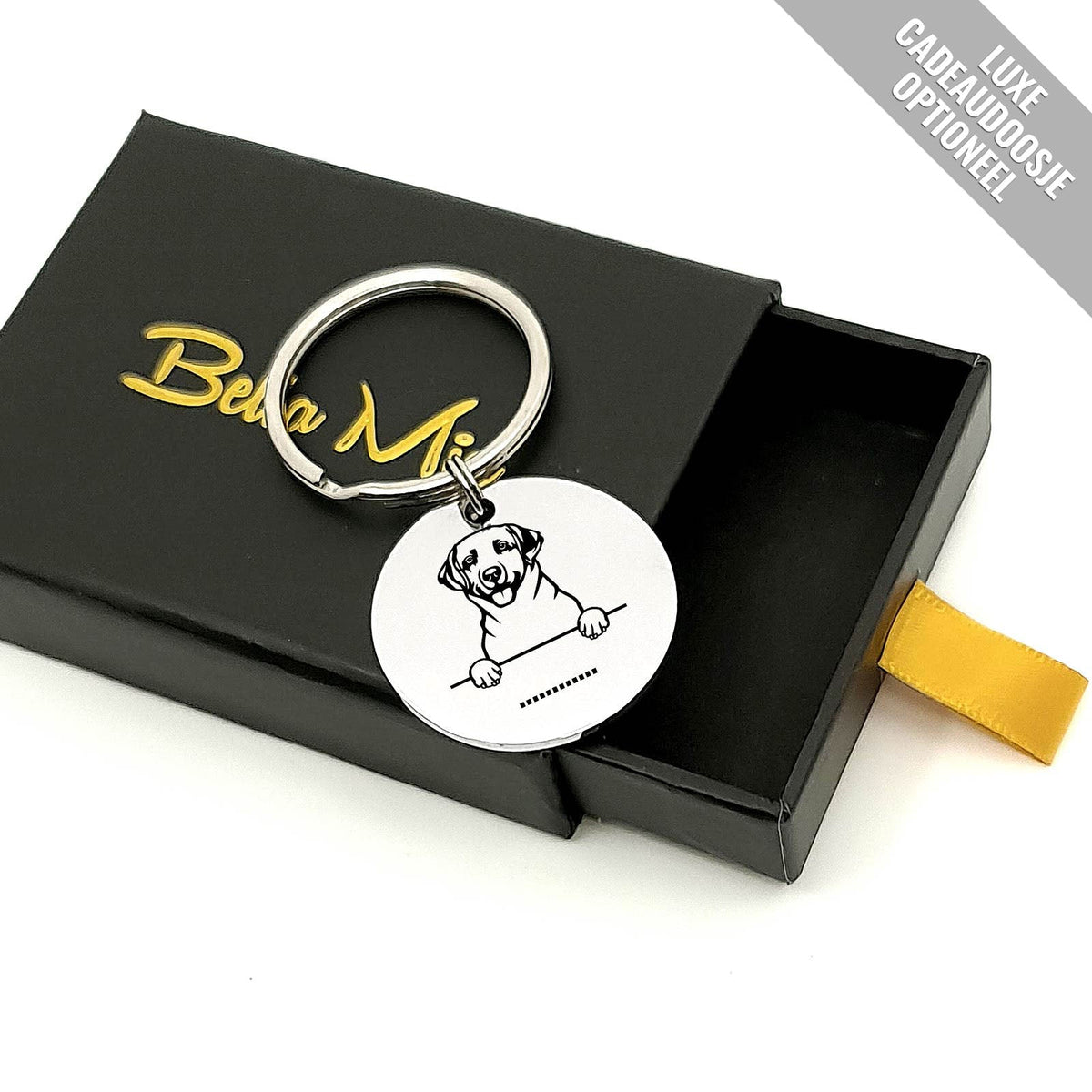 Labrador Retriever + Naam Sleutelhanger - Bella Mia