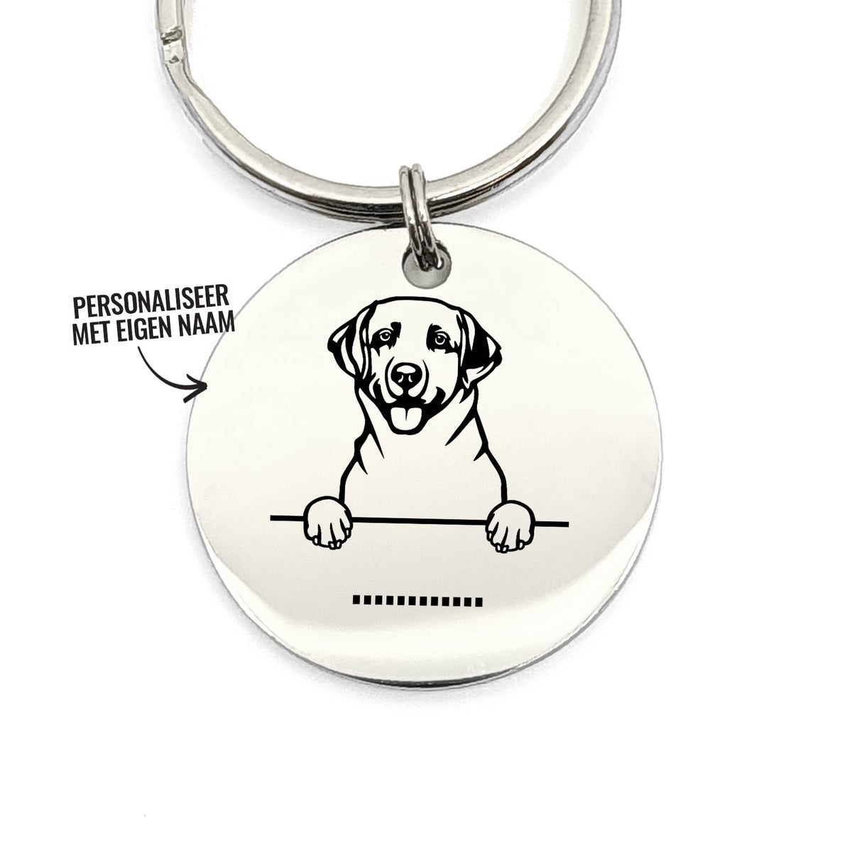 Labrador Retriever + Naam Sleutelhanger - Bella Mia