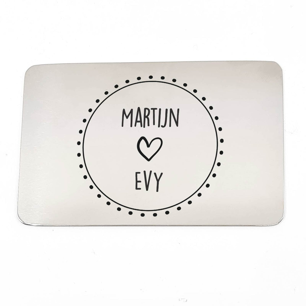 Less Is More 2 Namen Stalen Kaartje - Bella Mia