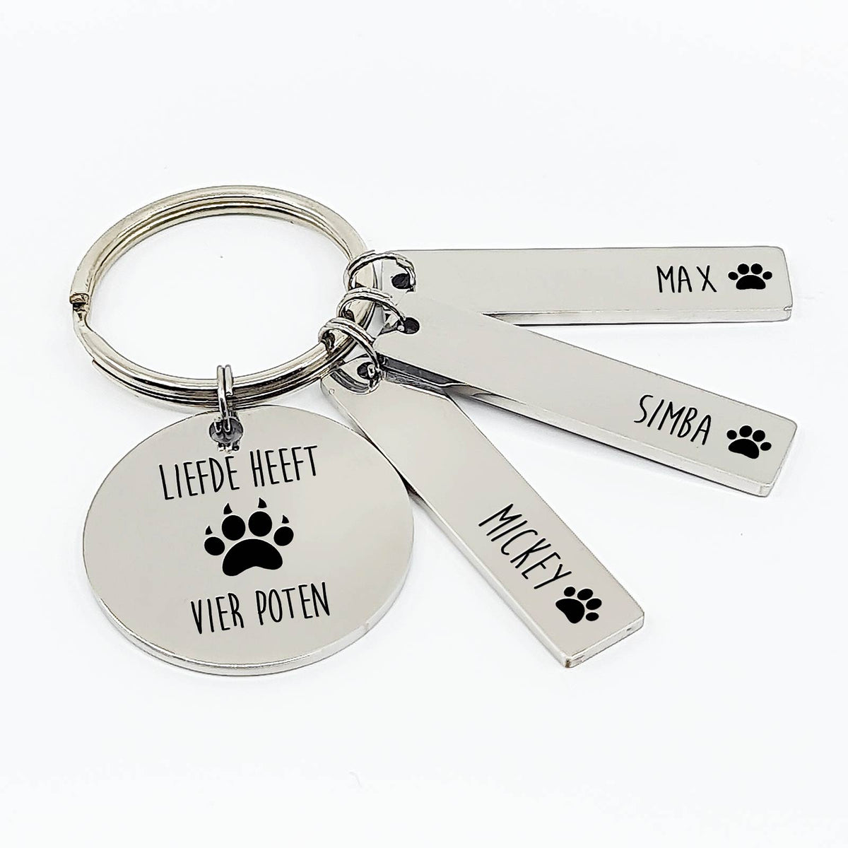 Liefde Heeft Vier Poten Sleutelhanger - Bella Mia