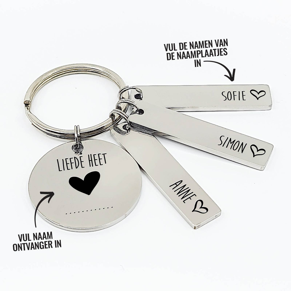 Liefde heet ....! Sleutelhanger - Bella Mia