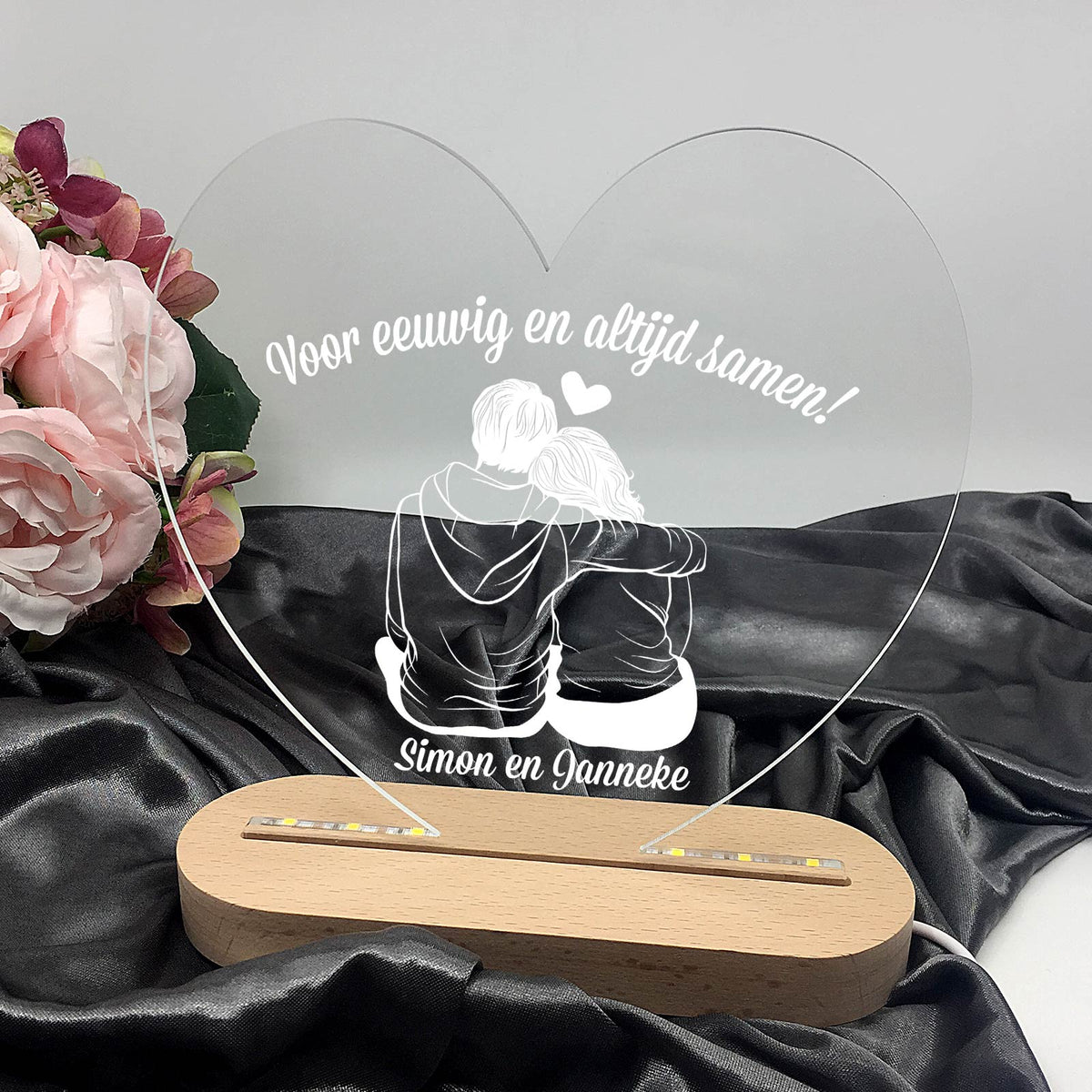 Liefdeskoppel - Hart Ledlamp - Bella Mia