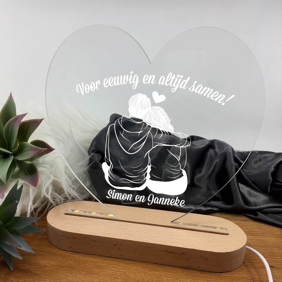 Liefdeskoppel - Hart Ledlamp - Bella Mia