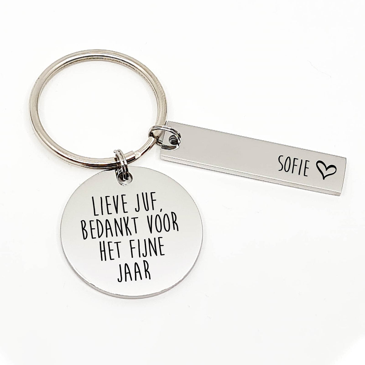 Lieve Juf Bedankt Voor Het Fijne Jaar Sleutelhanger - Bella Mia