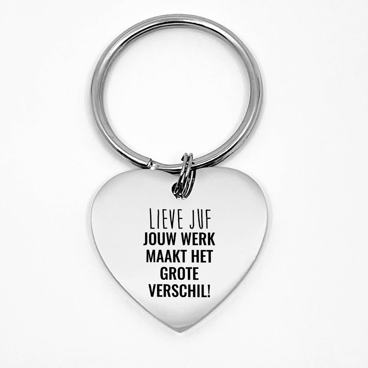 Lieve Juf Jouw Werk Maakt Het Grote Verschil! Sleutelhanger - Bella Mia