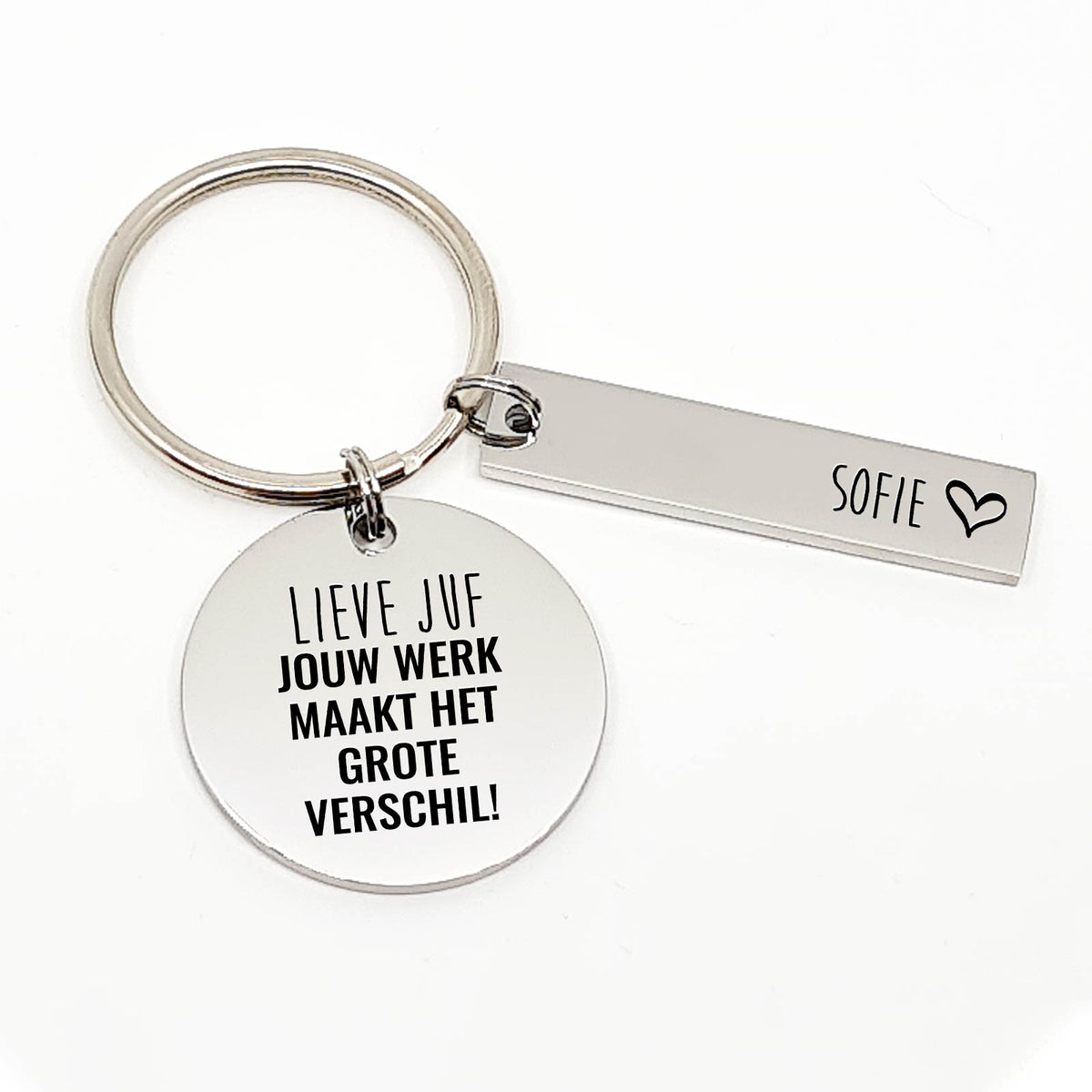 Lieve Juf Jouw Werk Maakt Het Verschil Sleutelhanger - Bella Mia