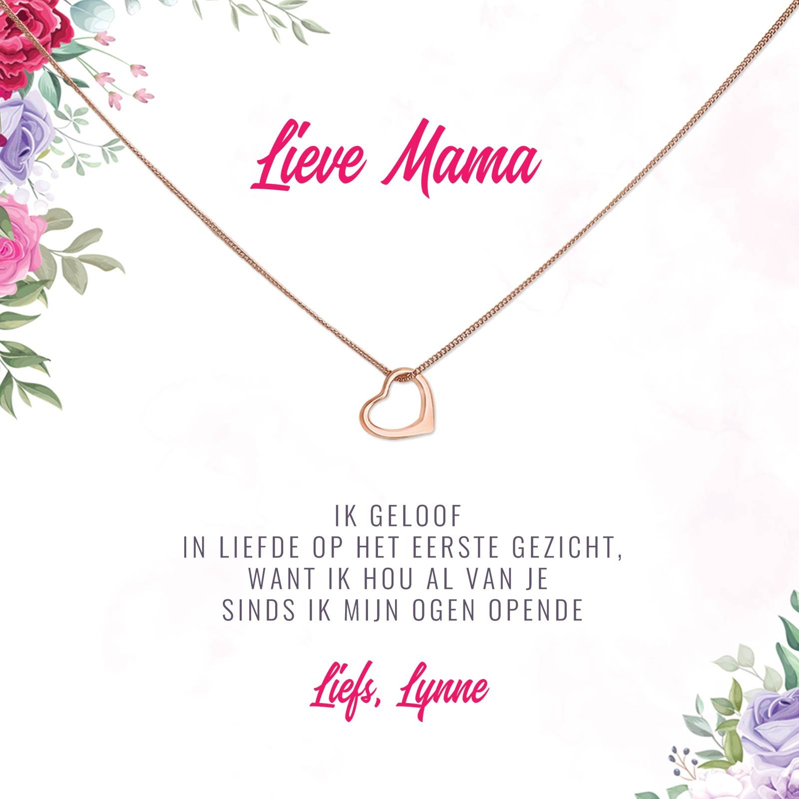 Lieve Mama, Ik Geloof In Liefde Op Het Eerste Gezicht Ketting - Bella Mia