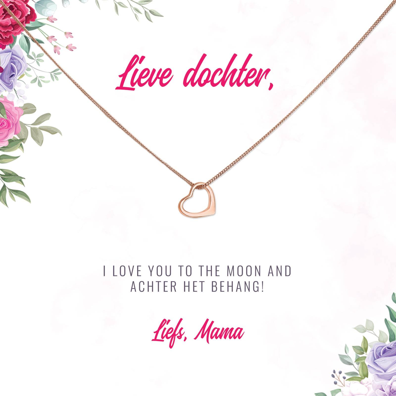 Love You To The Moon And Achter Het Behang Ketting - Bella Mia