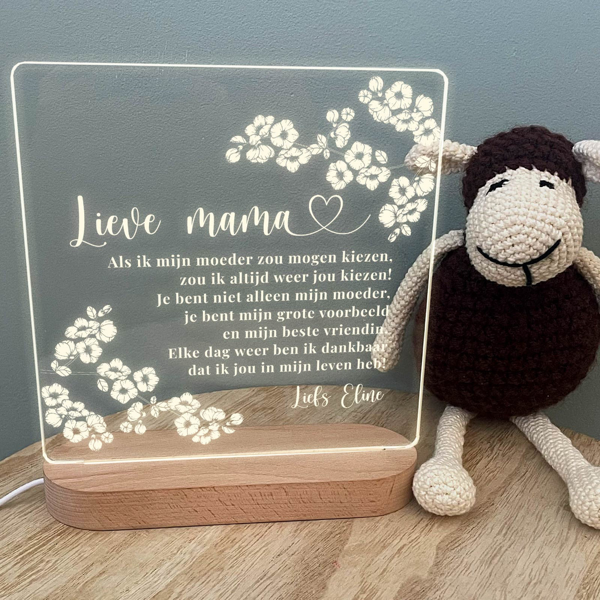 Mama, ik zou altijd jou kiezen ledlamp - Bella Mia