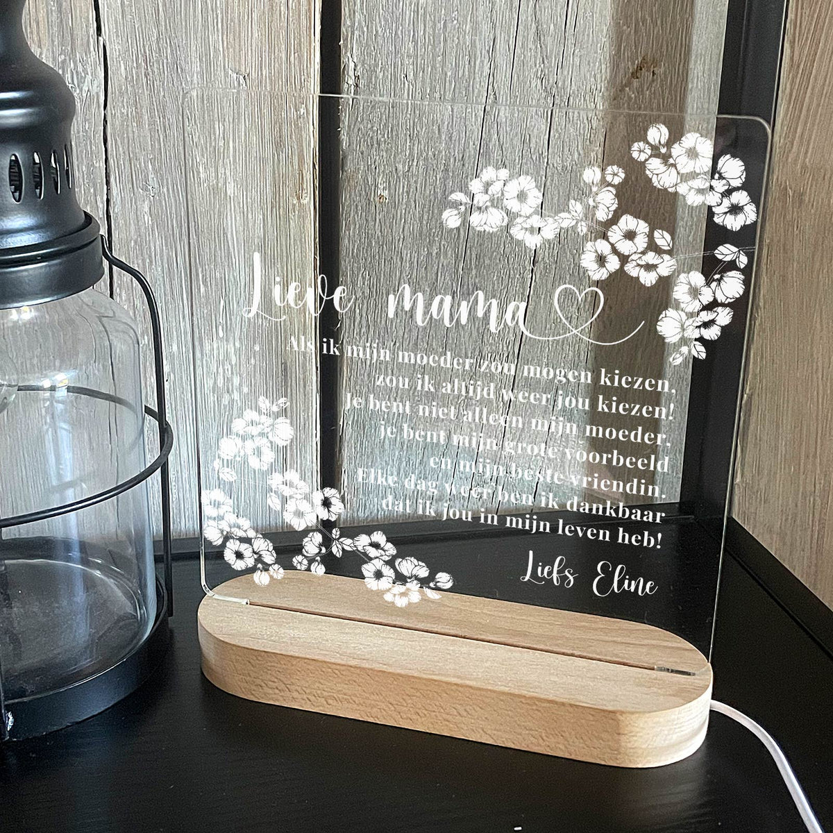 Mama, ik zou altijd jou kiezen ledlamp - Bella Mia