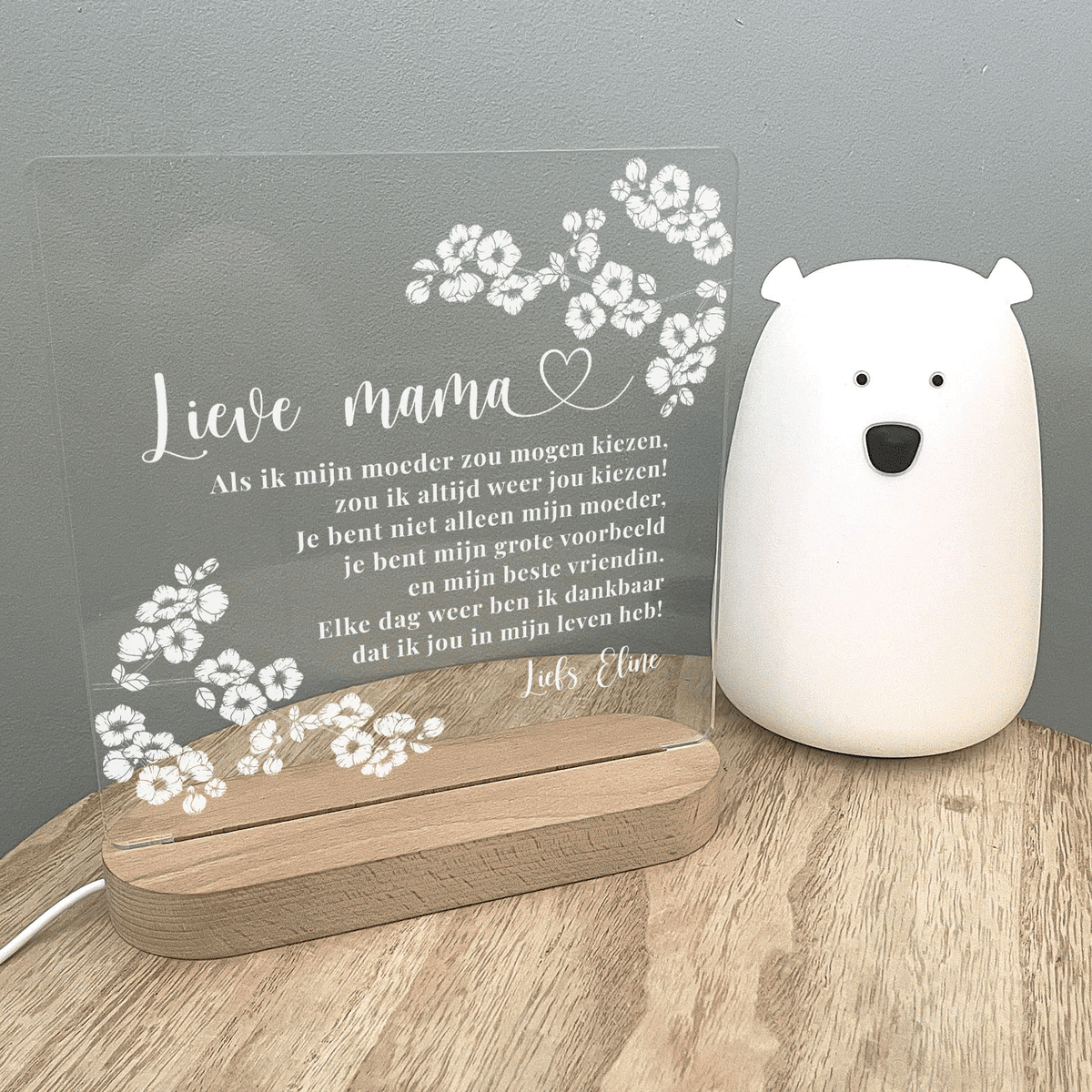 Mama, ik zou altijd jou kiezen ledlamp - Bella Mia