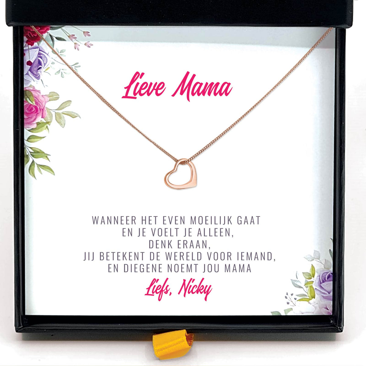 Mama, Jij bent De Wereld Voor Iemand En Diegene Noemt Jou Mama Ketting - Bella Mia