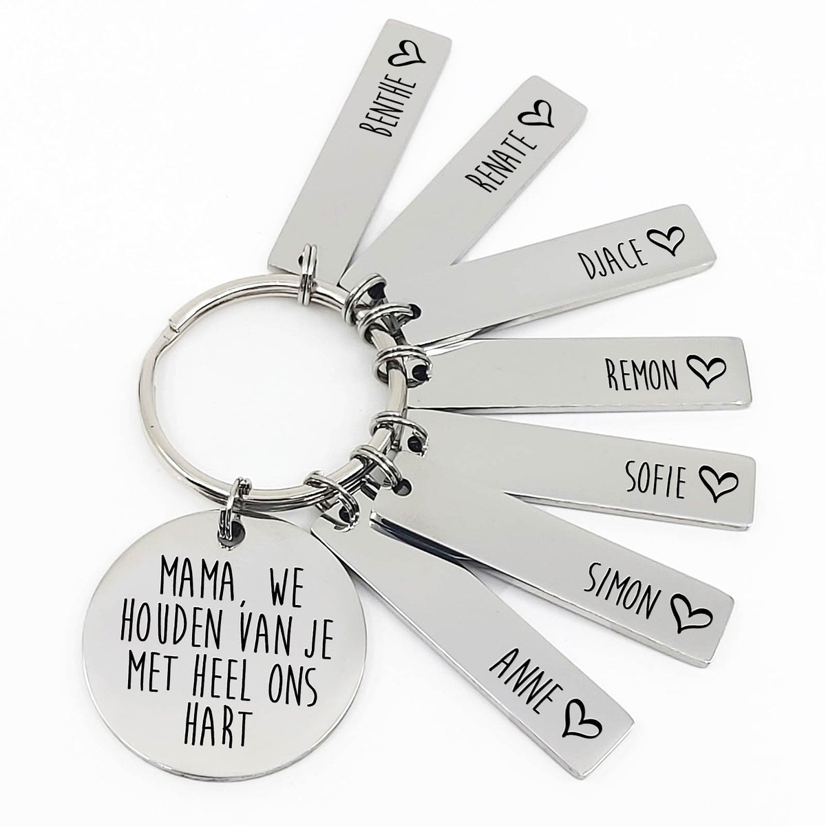 Mama We Houden Van Je Met Heel Ons Hart Sleutelhanger - Bella Mia