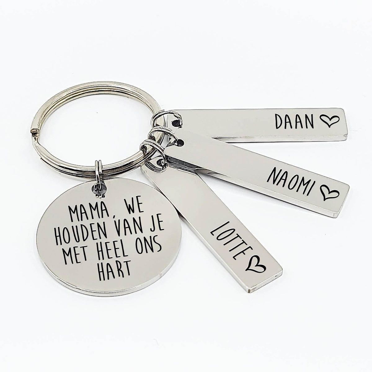 Mama We Houden Van Je Met Heel Ons Hart Sleutelhanger - Bella Mia