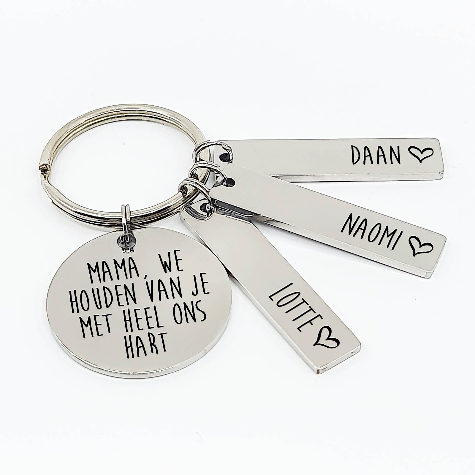 Mama We Houden Van Je Met Heel Ons Hart Sleutelhanger - Bella Mia