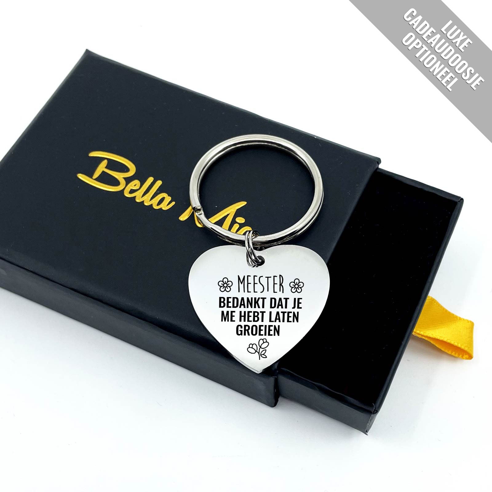 Meester Bedankt Dat Je Me Hebt Laten Groeien Sleutelhanger - Bella Mia