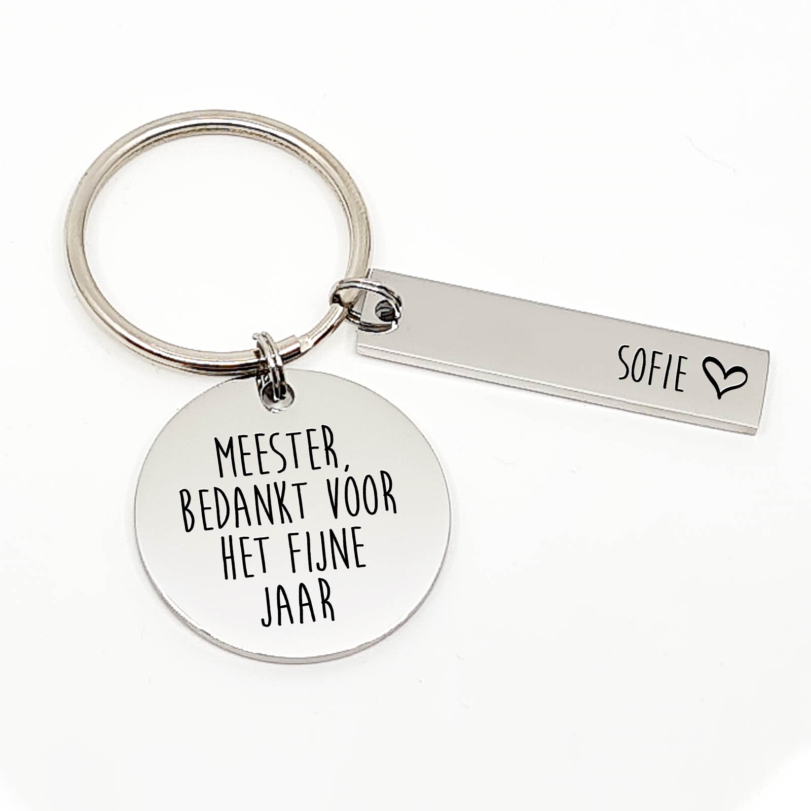 Meester Bedankt Voor Het Fijne Jaar Sleutelhanger - Bella Mia