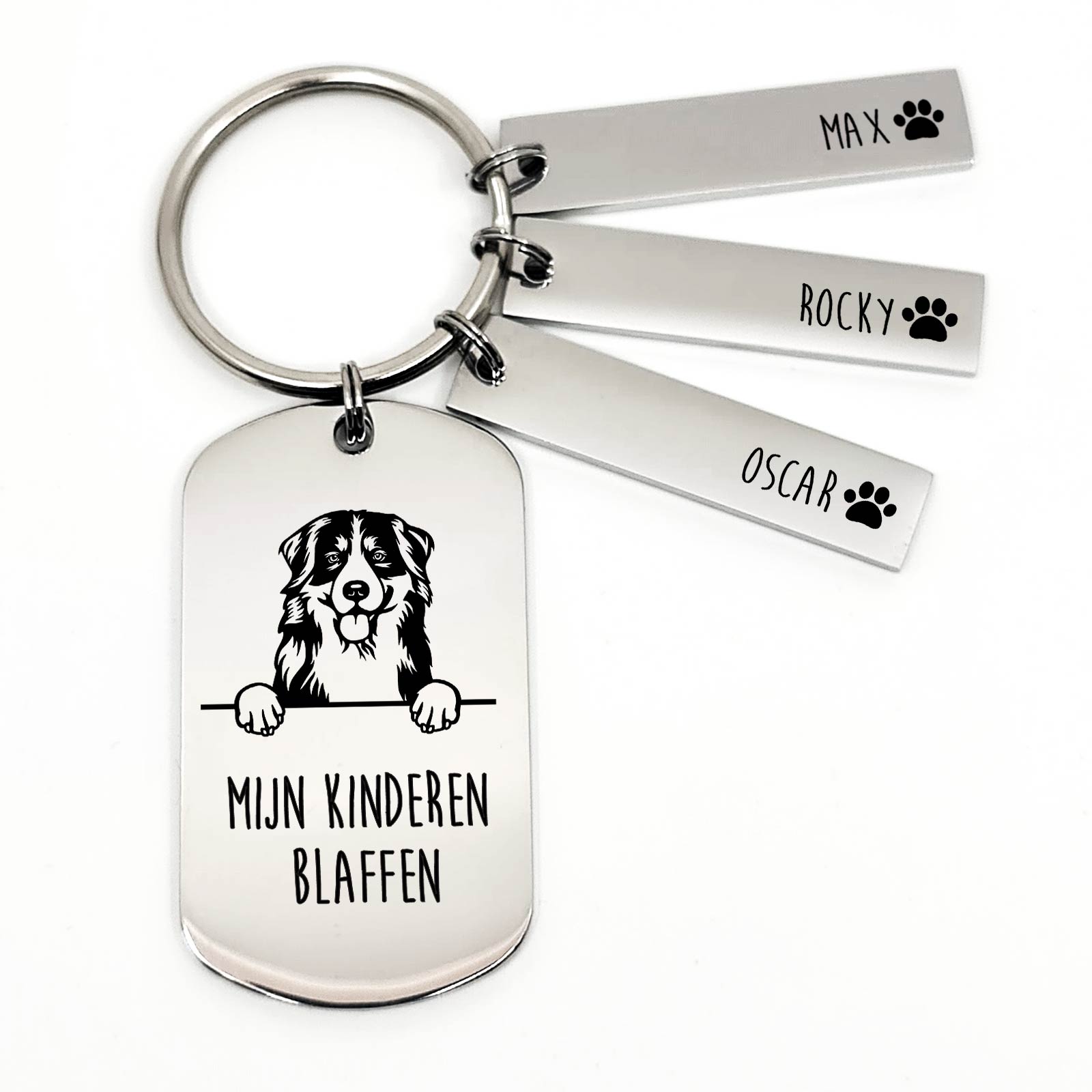 Mijn Kinderen Blaffen - Berner Senner - Sleutelhanger - Bella Mia