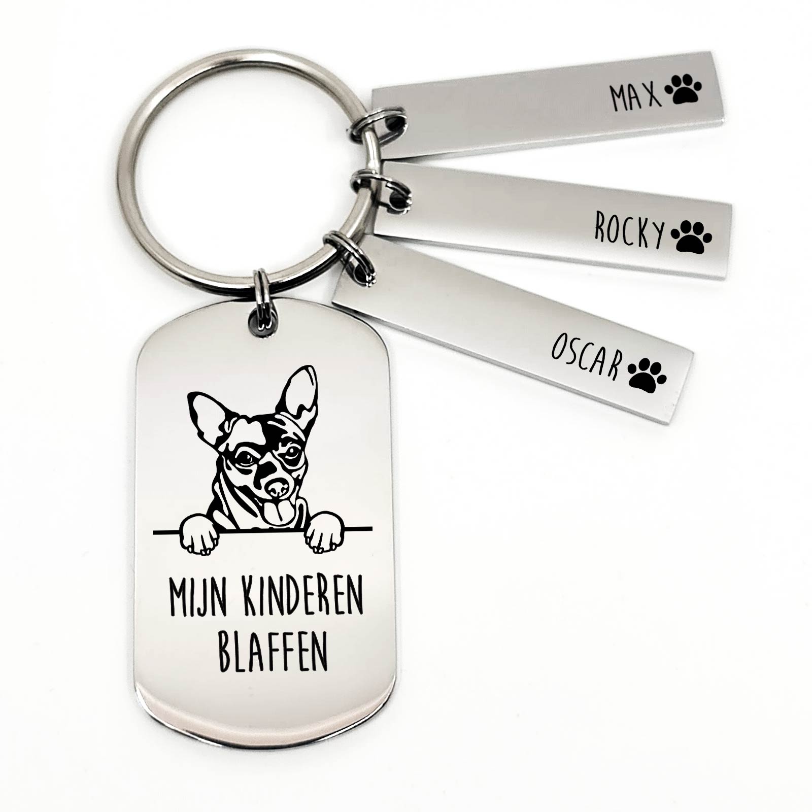 Mijn Kinderen Blaffen - Chihuahua - Sleutelhanger - Bella Mia