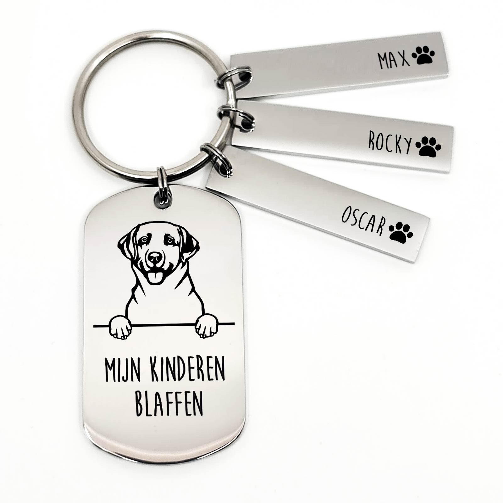 Mijn Kinderen Blaffen - Labrador Retriever - Sleutelhanger - Bella Mia