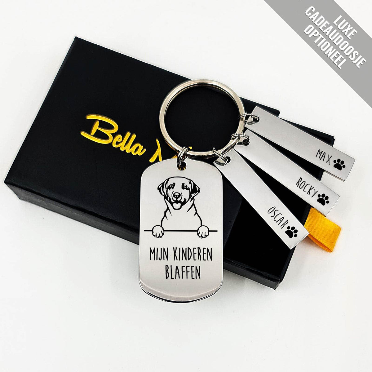 Mijn Kinderen Blaffen - Labrador Retriever - Sleutelhanger - Bella Mia