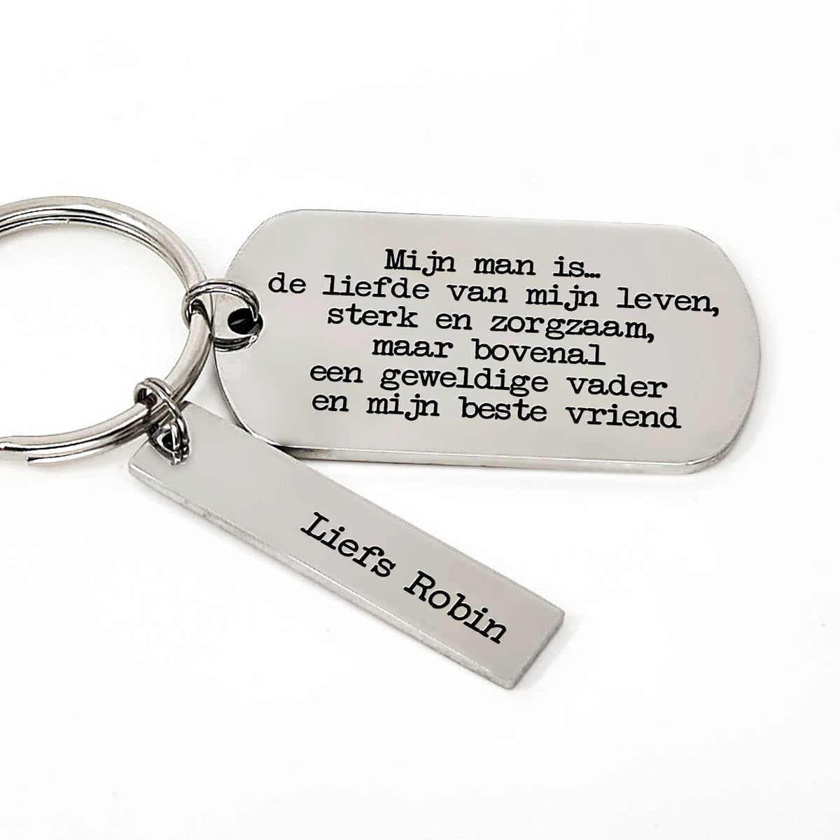 Mijn Man Is... De Liefde Van Mijn Leven, Sterk En Zorgzaam Sleutelhanger - Bella Mia