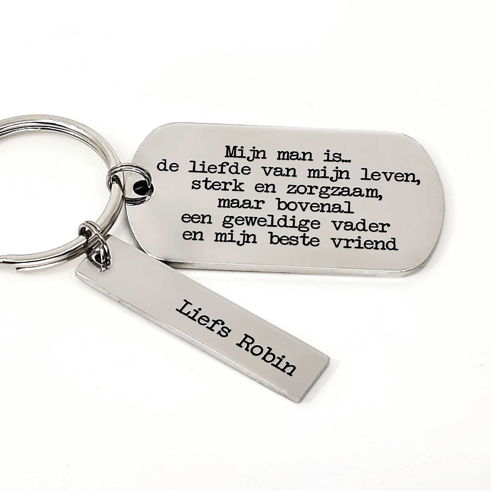 Mijn Man Is... De Liefde Van Mijn Leven, Sterk En Zorgzaam Sleutelhanger - Bella Mia