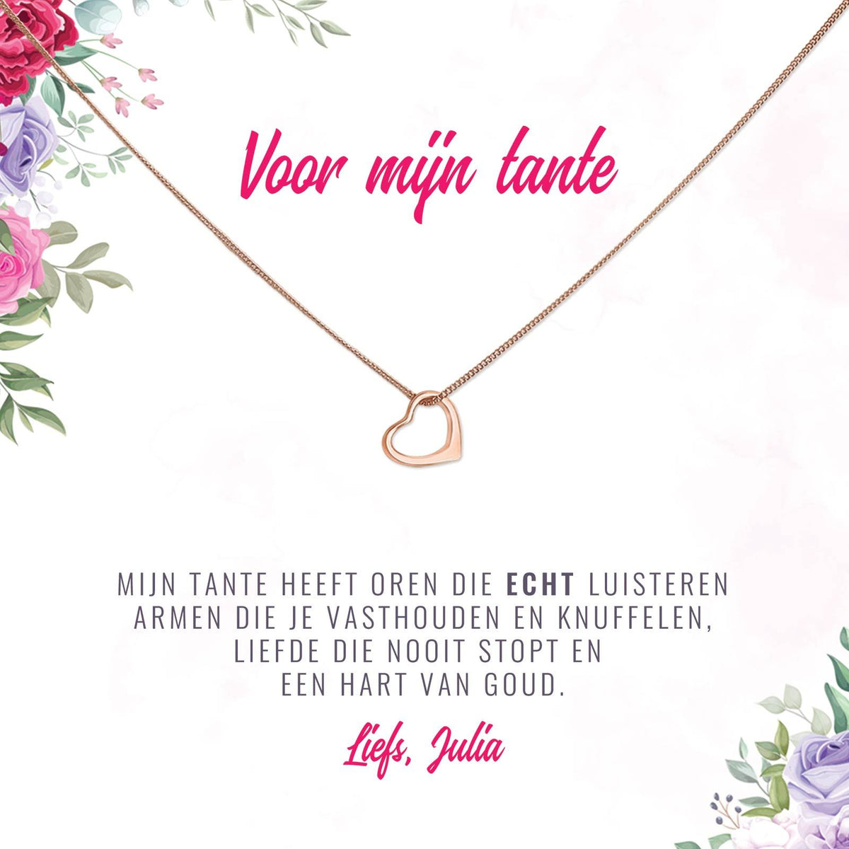 Mijn Tante Heeft Oren Die Echt Luisteren Ketting - Bella Mia