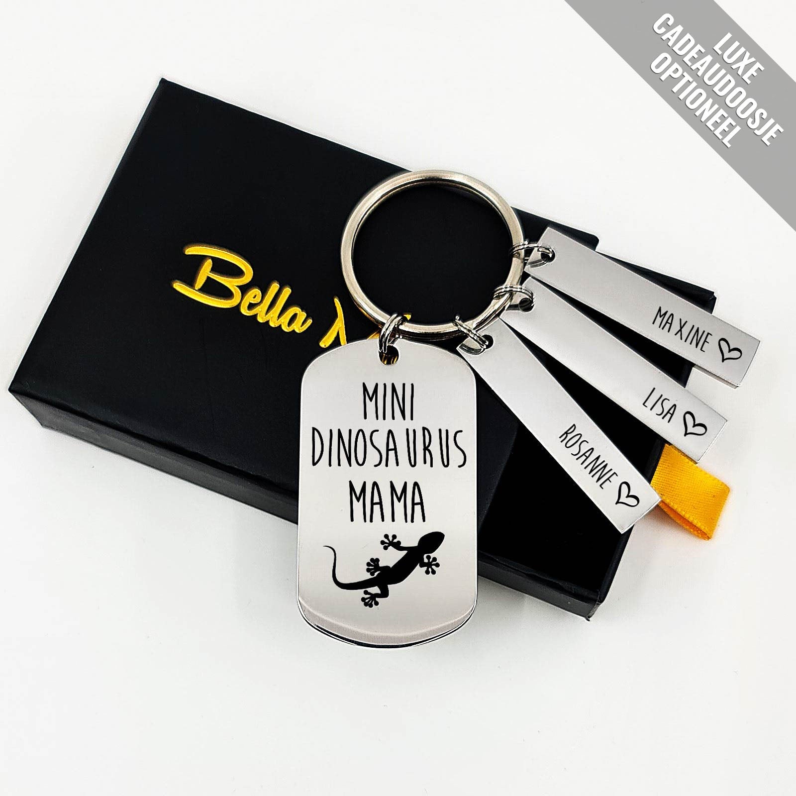 Mini Dinosaurus Mama Sleutelhanger - Bella Mia