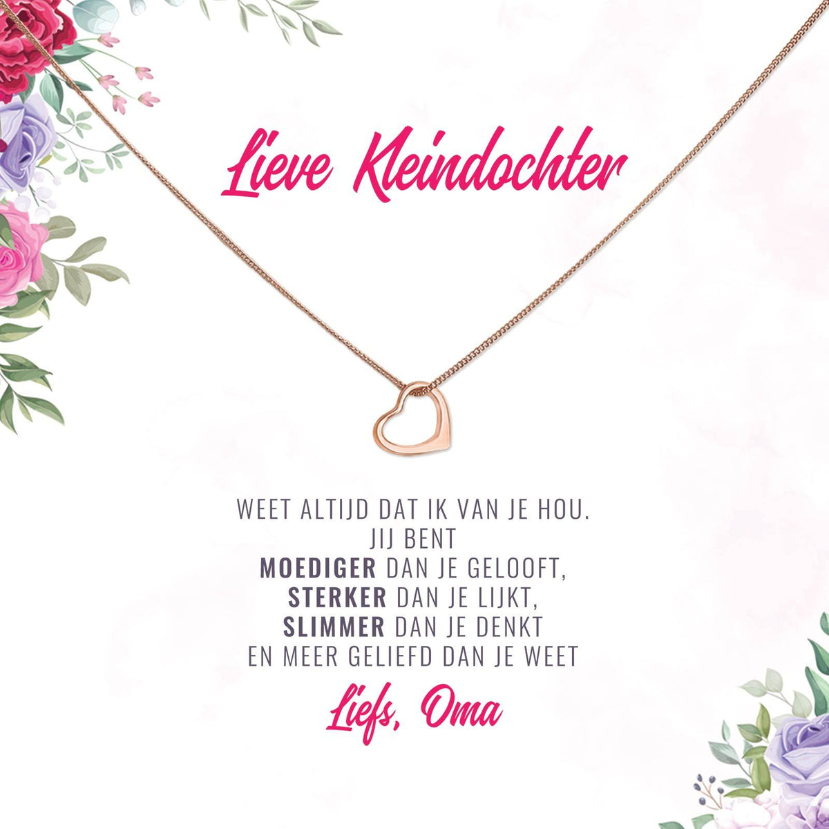 Moediger, Sterker, en Slimmer Kleindochter Ketting - Bella Mia