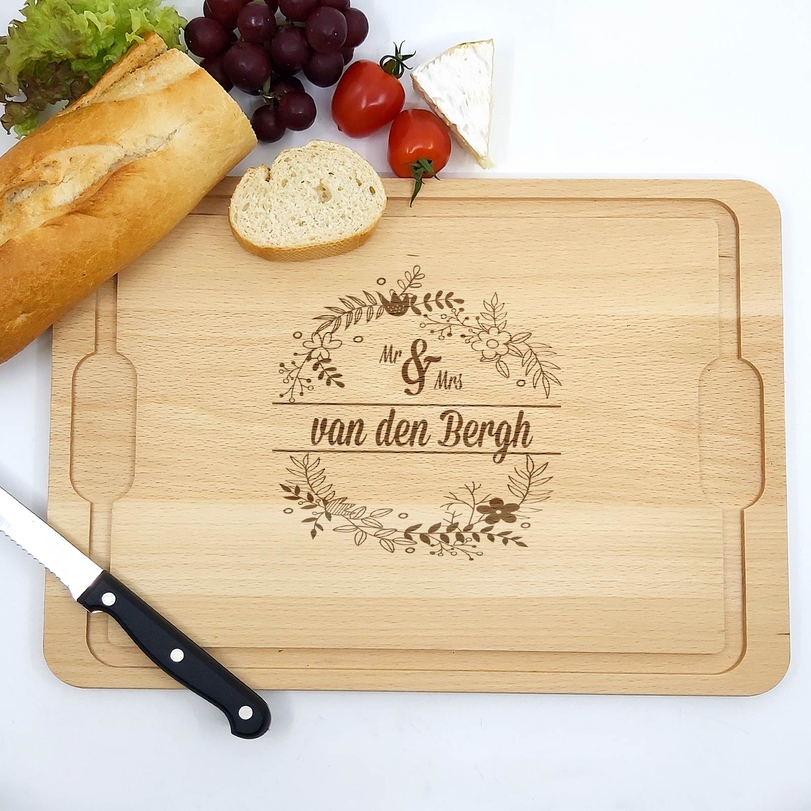 Mr&Mrs Achternaam Snijplank - Bella Mia