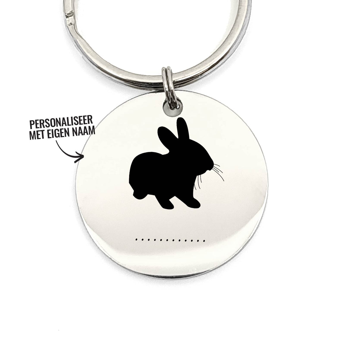 Naam Met Konijn Sleutelhanger - Bella Mia