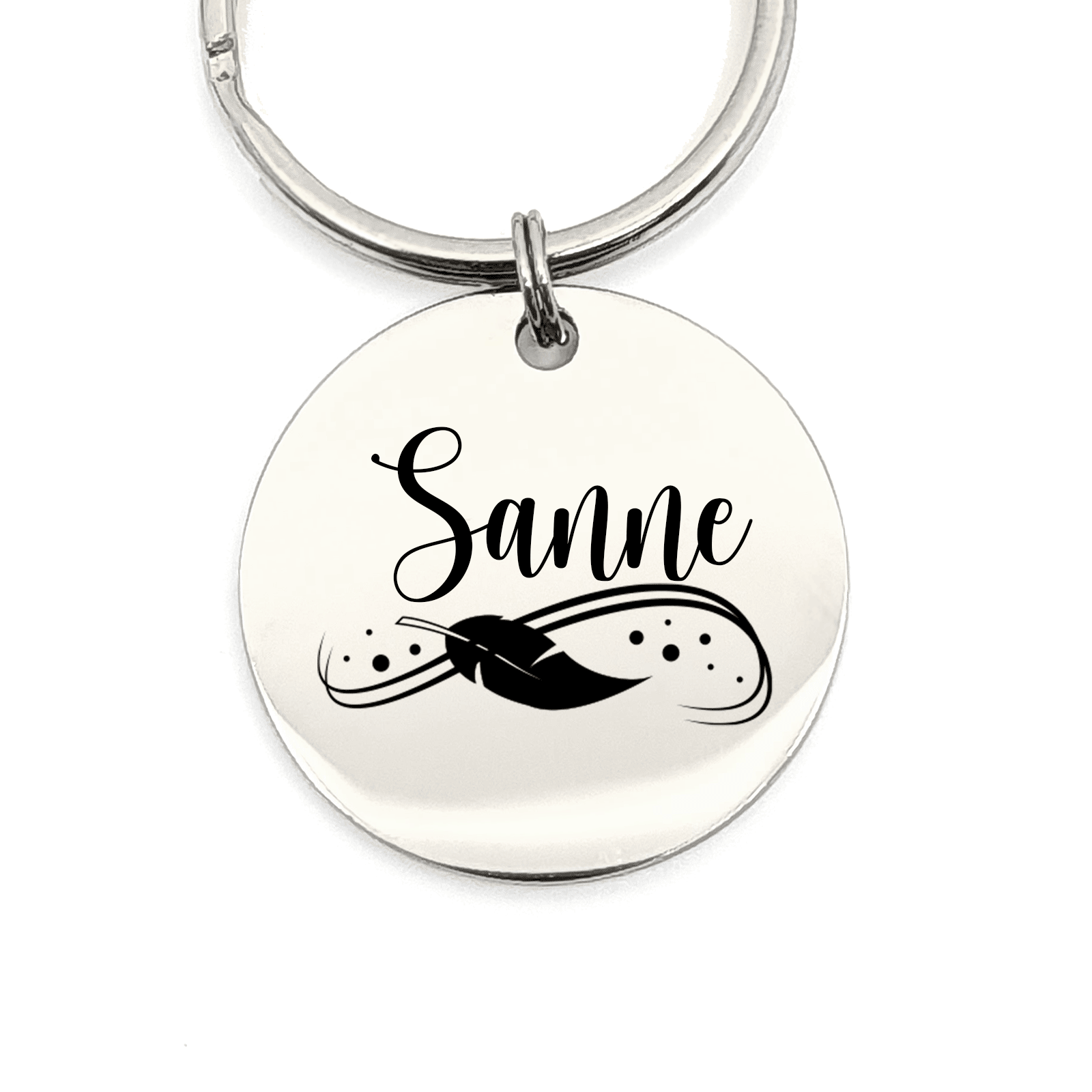 Naam Met Veertje Sleutelhanger - Bella Mia