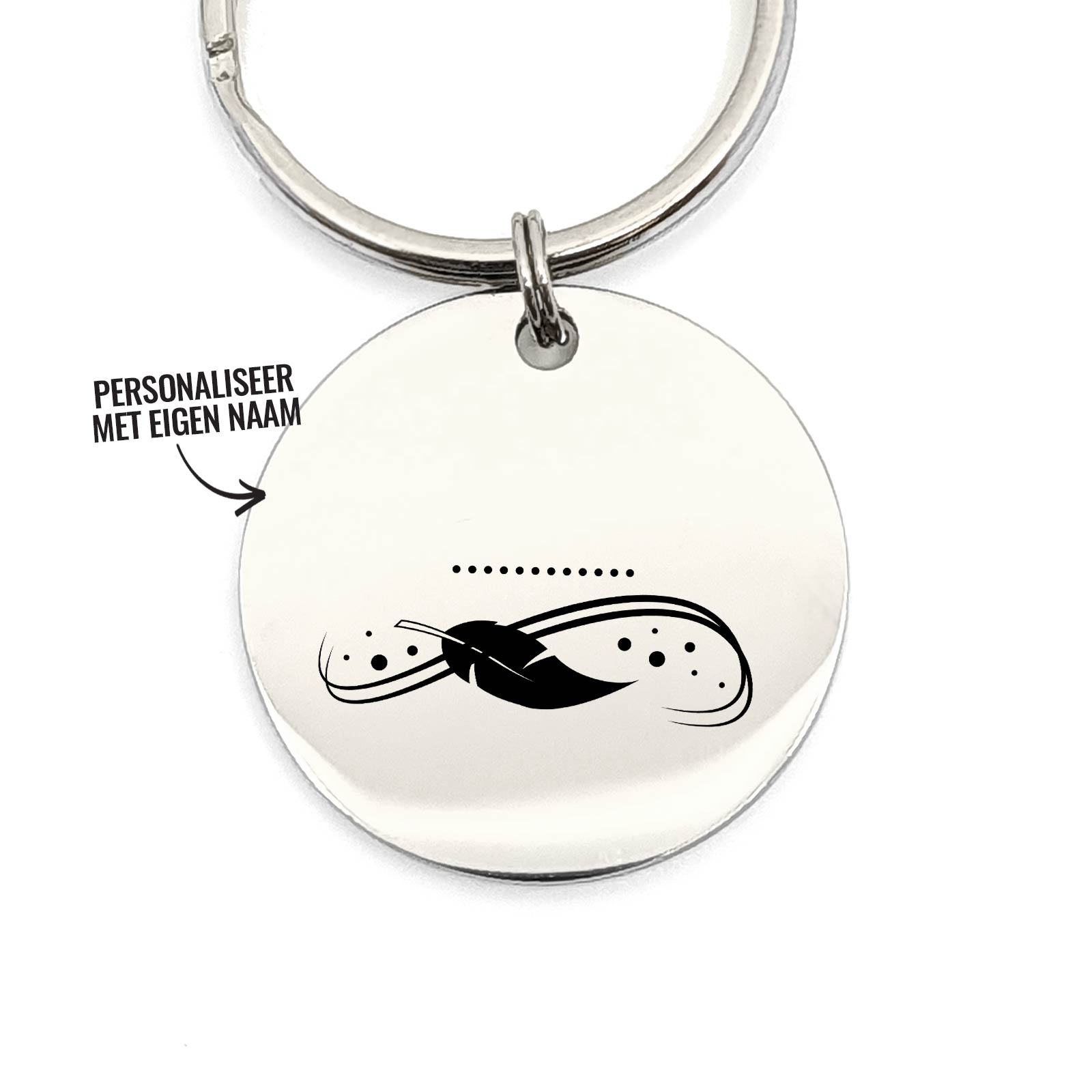 Naam Met Veertje Sleutelhanger - Bella Mia