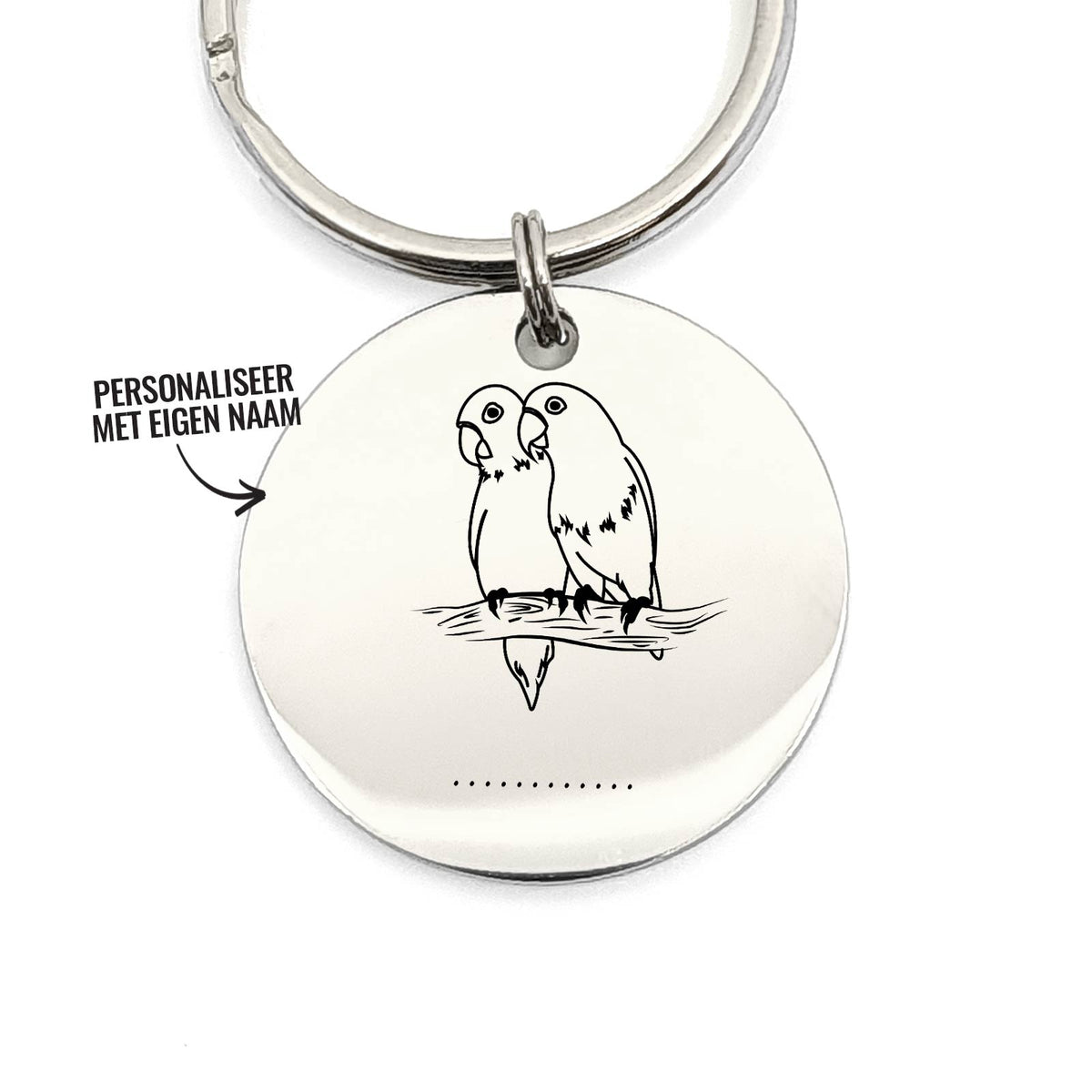 Naam Met Vogel Sleutelhanger - Bella Mia