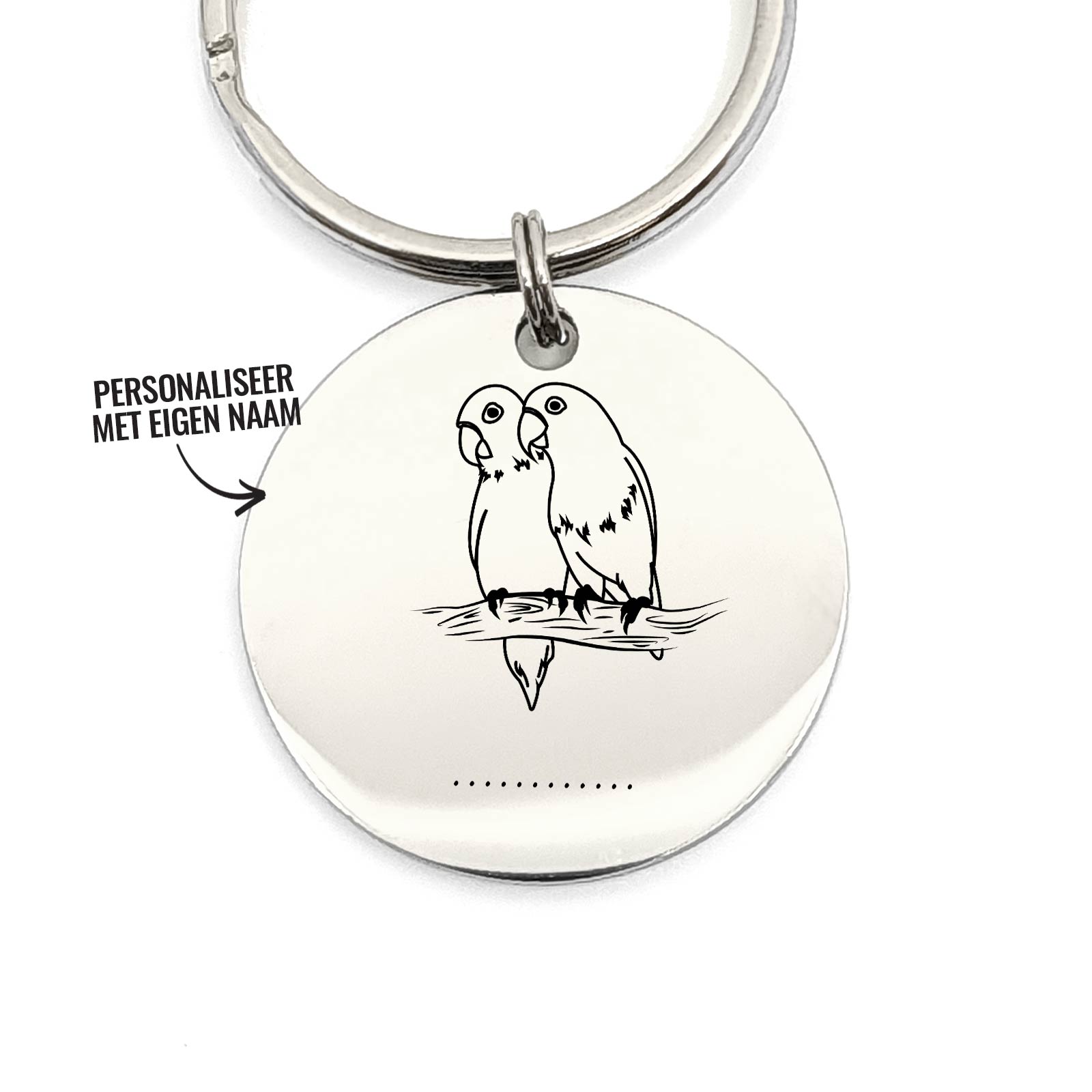 Naam Met Vogel Sleutelhanger - Bella Mia